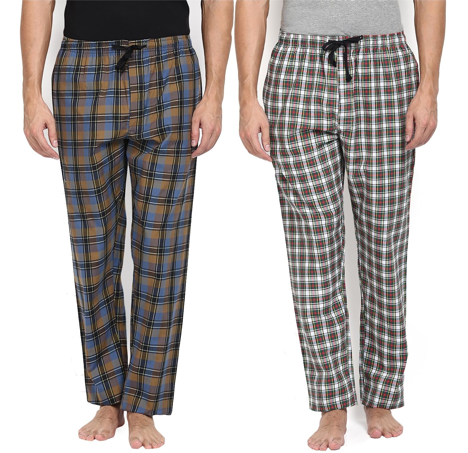 joven mens checkered pyjama (pack of 2)