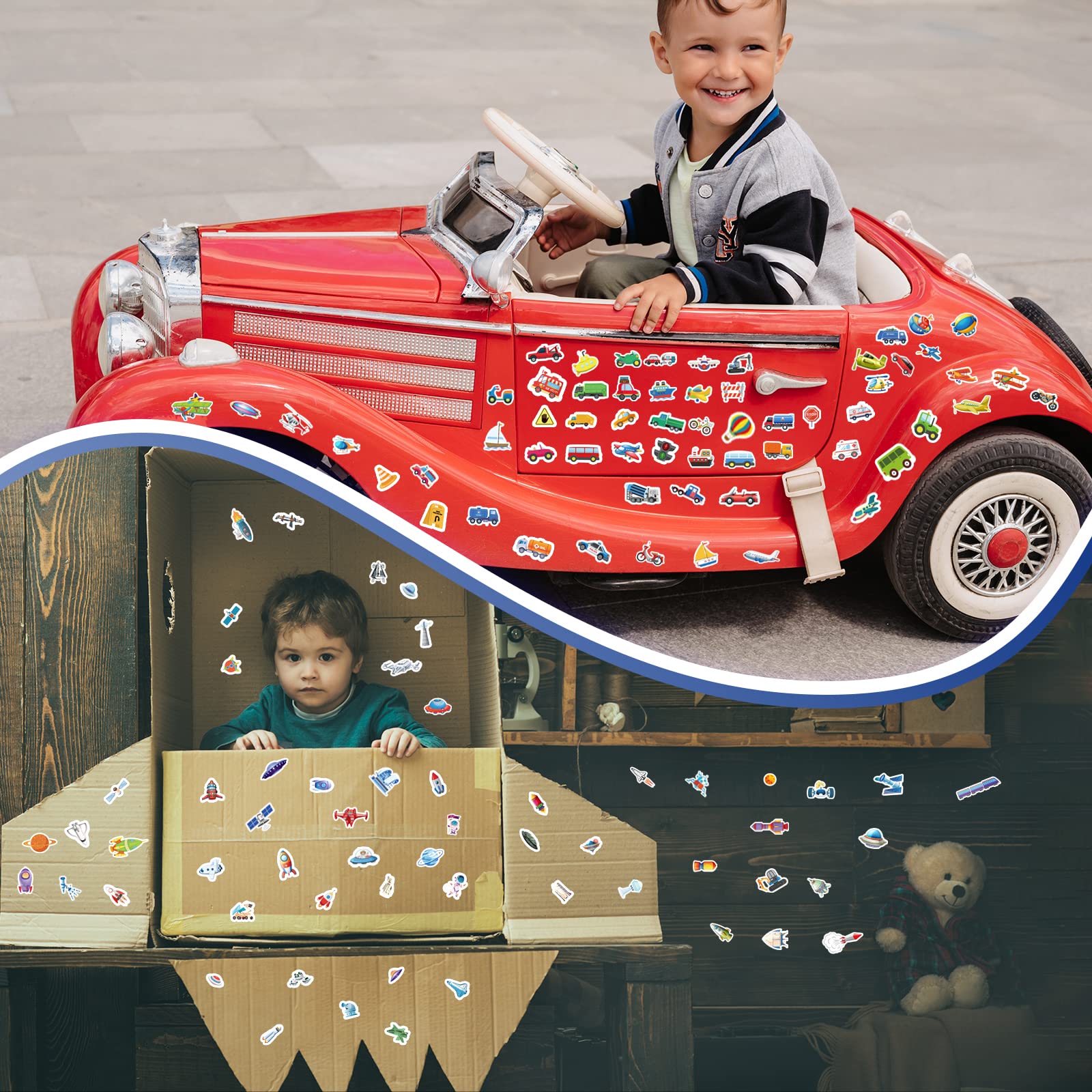 3000+PCS Kids Stickers for Water Bottles, 18 Themes with Cars Food Trucks Plant, Animal Stickers for Toddlers Students Teachers Adults Parent, Cute Stickers for Journaling Gift Laptop Phone
