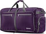 Gonex 150L Large Foldable Duffle Bag with Shoes Compartment Purple
