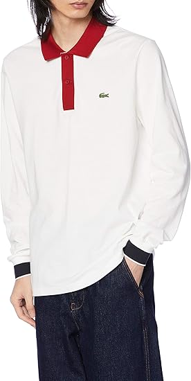 Amazon ラコステ ポロシャツ 公式 Made In France トリコロールデザインロングスリーブポロシャツ メンズ Ph1873l ポロシャツ 通販