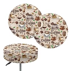 LJMKZJN 2 Pack Chocolate Coffee Stool Seat