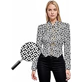 Hybrid & Company Women's Fashion Military Crop Premium Ultra Stretch Gold/Sliver Millennium Zipper Up Dressy Blazer Jacket