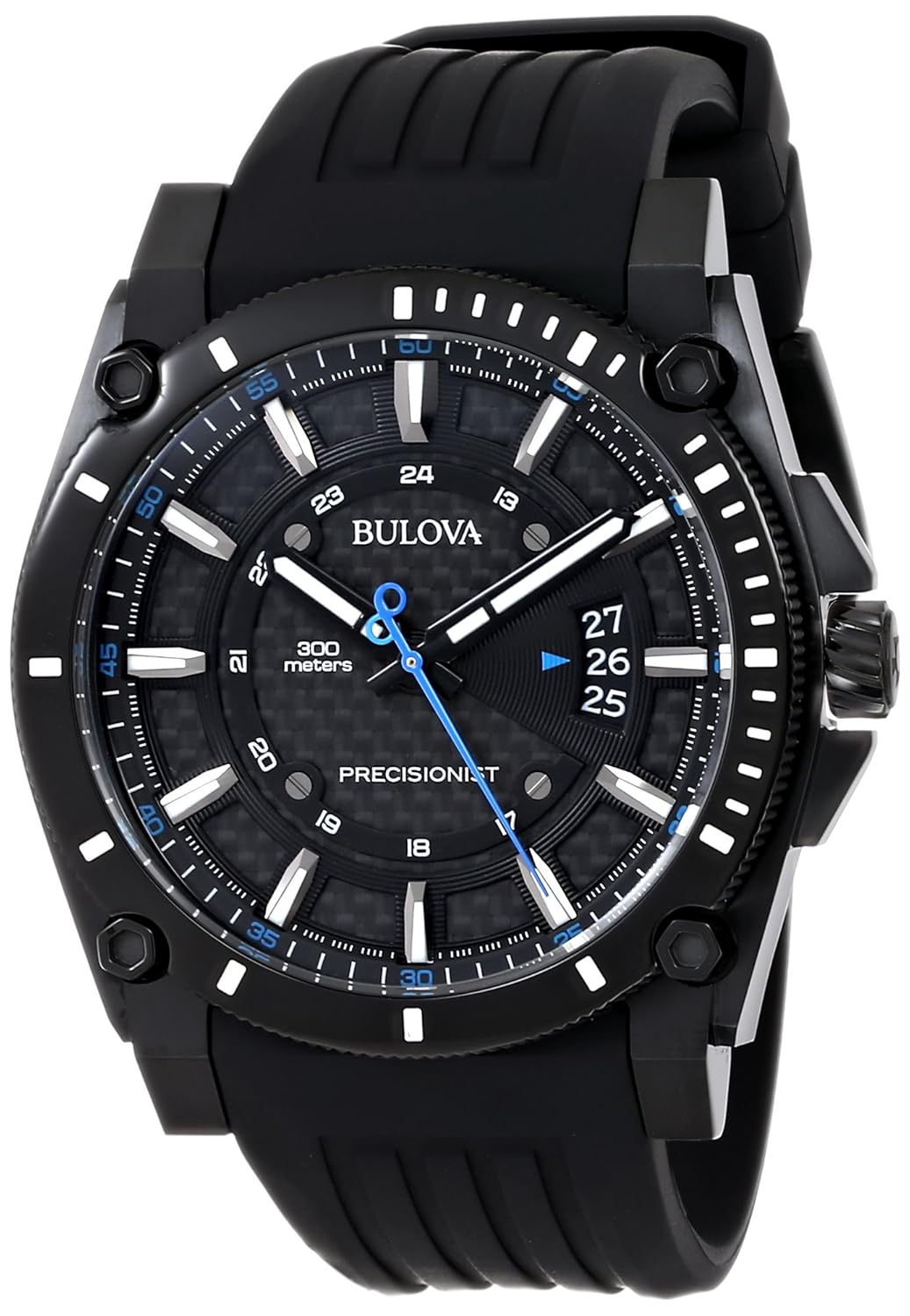 Bulova Men's 98B142 Precisionist Black Stainless Steel