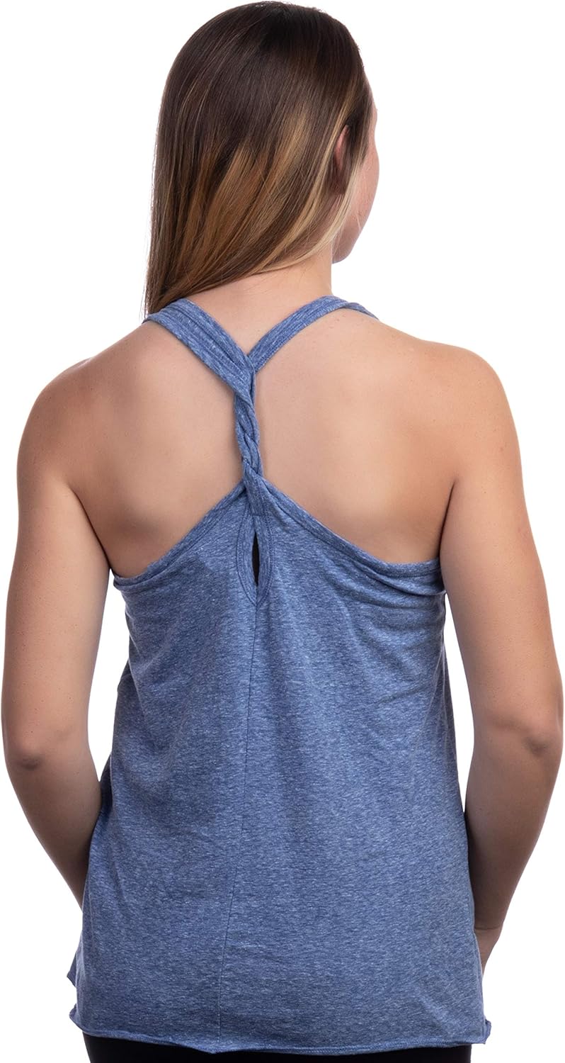 Ann Arbor T-shirt Co. Rosie The Lifter | Cute Workout Exercise Lifting Women Kettlebell Racerback Tank: Clothing