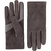 isotoner womens Water Repellent Touchscreen Microsuede Shortie Gloves