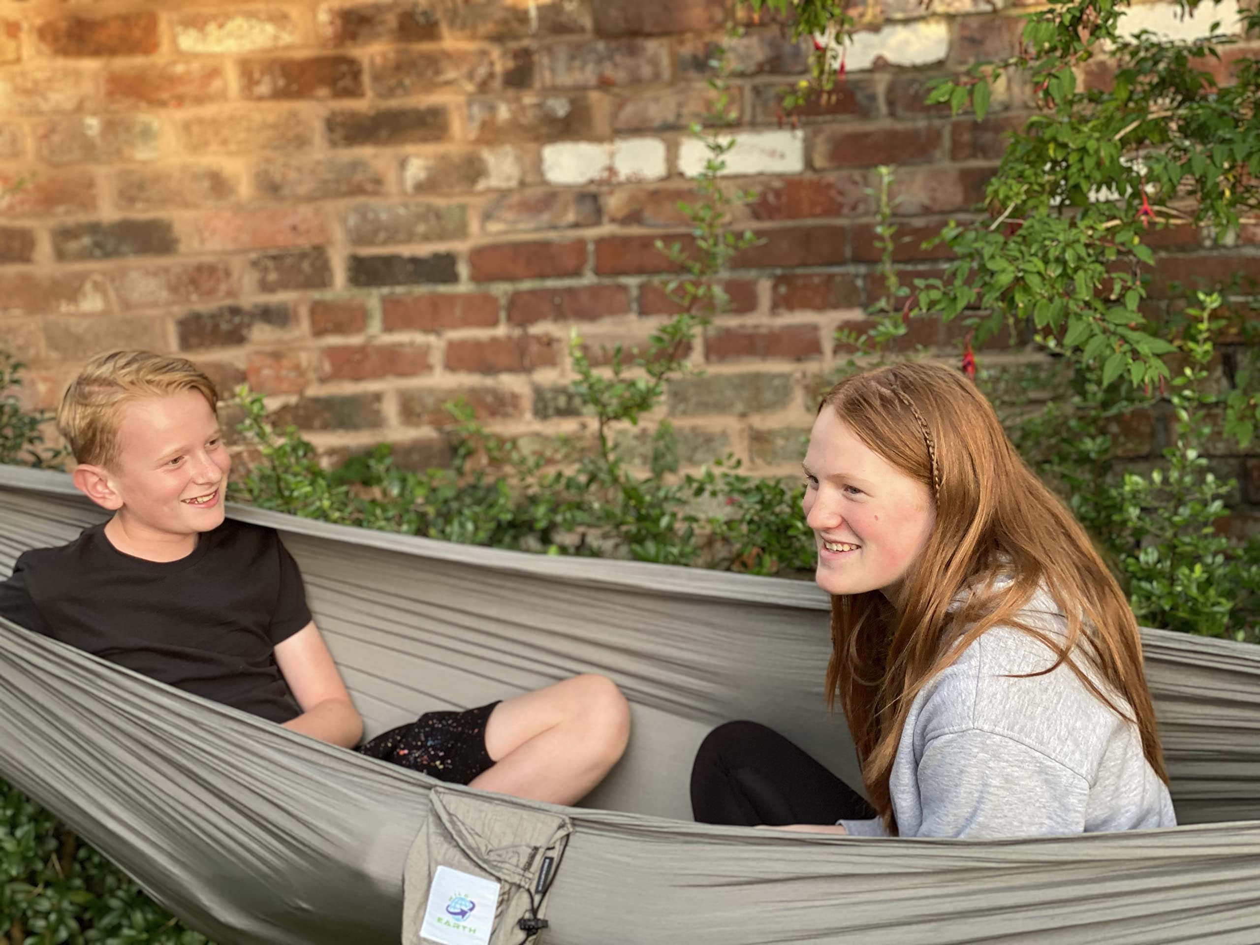 Lightweight Single Hammock in Medium grey Nylon by Wild Earth