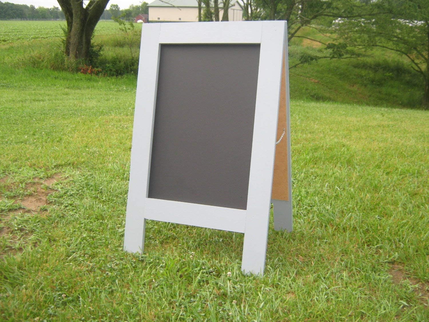 Framed chalkboard easel chalkboard winter gray sidewalk chalkboard sandwich chalk board double sided wedding outside restaurant sign