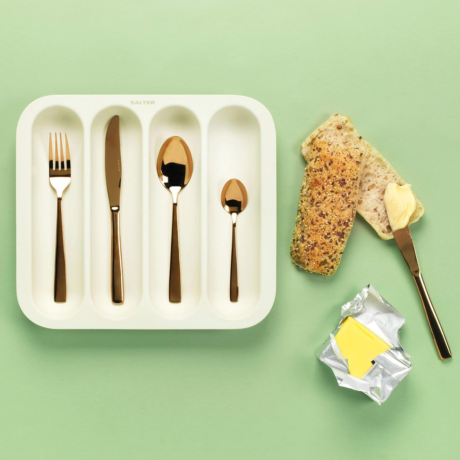 Organizador de cajones de cocina ligero / bandeja de división de