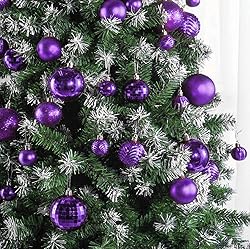 Prextex Christmas Tree Ornaments - Purple Christmas