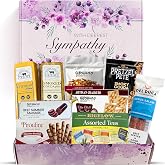 Sympathy Gift Baskets - Meat and Cheese Basket, Bereavement Idea for Loss | Sympathy Gifts for Loss of Loved One, Dad, Mom, Husband, Sister, Friend, Sorry for Your Loss, Memorial Gifts - 9 Items Bundle