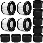 4 Packs DCV501HB DCV5011H Replacement HEPA Filters. Compatible With DEWALT 20V Vacuum Cordless Handheld Vacuum Filter. Compared To Part DCV5011H DCV501HB Filter, with 8 Pack Foam Sleeve Filters