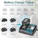 Powarobor Fast Charger for Makita 14.4V-18V Li-ion BL1815 BL1830 BL1840 BL1850 view 5