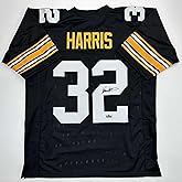 Facsimile Autographed Franco Harris Pittsburgh Black Reprint Laser Auto Football Jersey Size Men's XL