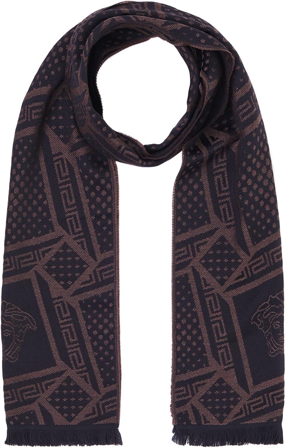 Amazon Versace (ヴェルサーチ) スカーフ (U03Sc36111) One Size ブラウン [並行輸入品