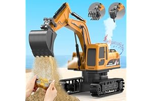 BeiyoQSZ Remote Control Excavator Toy for Kids Adults RC Construction Vehicles Toys for Boy Outdoor Toys for Kids Birthday