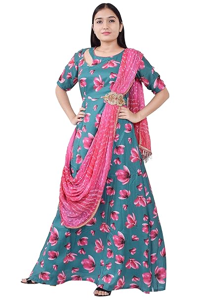 long frock with chunni