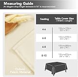 Deconovo Oxford Wipeable Tablecloth Water Resistant 130x130cm Yellow view 7