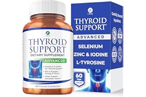Thyroid Support Supplement - (Vegetarian) - natural blend of Vitamin B12, Iodine, Zinc, Selenium, Ashwagandha Root, Copper, C