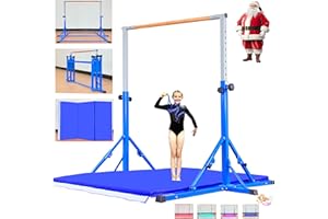 Marfula Gymnastic Bar For Kid and Teenage of 3-25, 5Ft/8 FT Base Length 4Ft Width 5Ft Adjust Height, Gymnastic Kip Bar For Gymnast, Gymnastic Training Equipment For Professional Training Home Club Use
