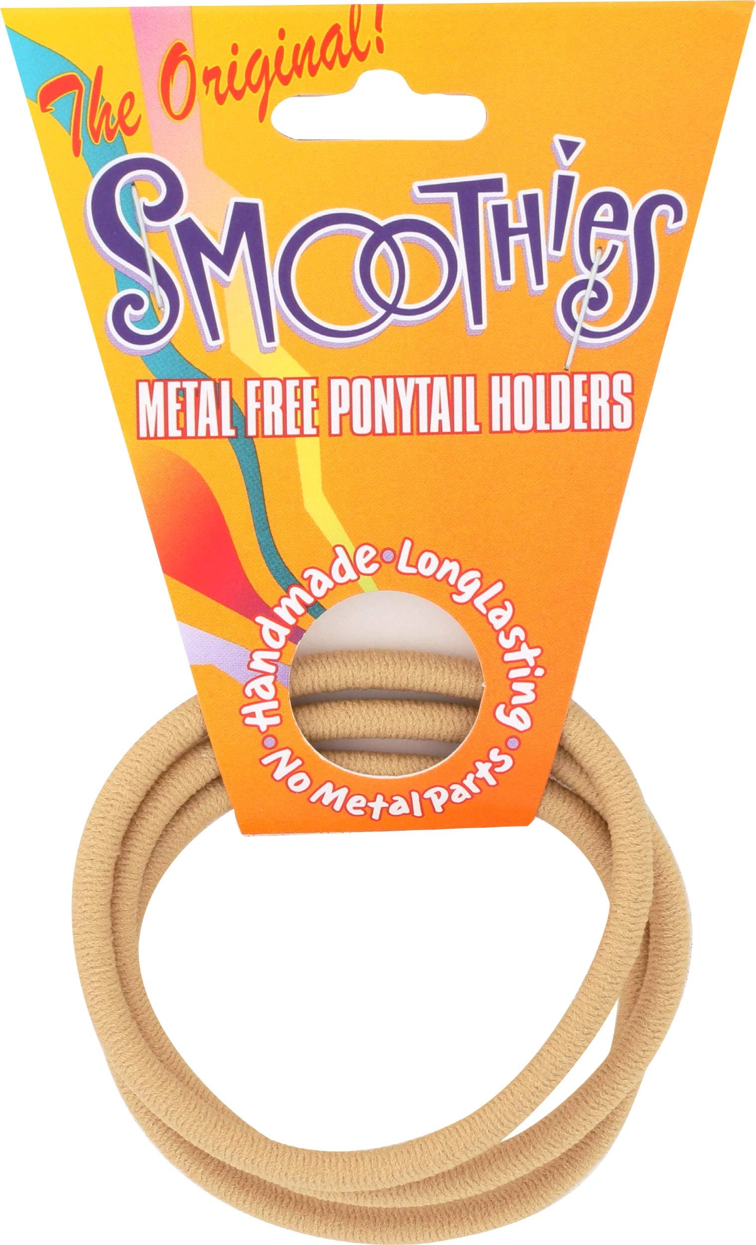 SMOOTHIES Mf Ponytail Holders Blond, 3 CT