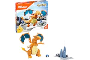 Mega Construx Pokemon Charizard Construction Set with character figures, Building Toys for Kids 198 Pieces