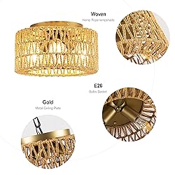 MAYNA 3-Light Boho Light Fixtures Ceiling