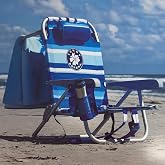 Tommy Bahama 5-Position Backpack Beach Chair with Pillow (Morning Blue)