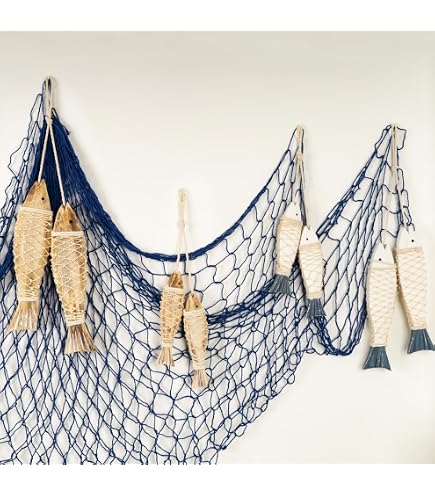 Rustic & Primitive Crafting Supplies (B) Manufactured to Look Antique Old Vintage Fishing Net ~10'x10' ~Authentic Netting ~ Crab, Lobster Trap, Pond Inspiration for A Project : Home & Kitchen