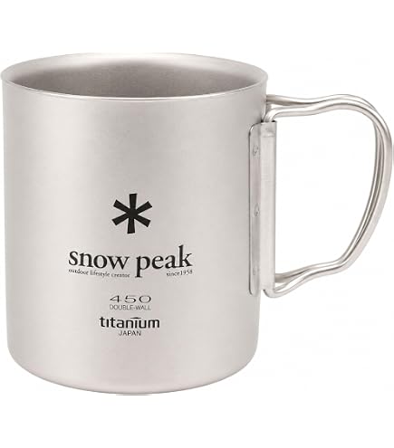 Amazon.com : Snow Peak Titanium H450 Stacking Mug, TW-122, Premium