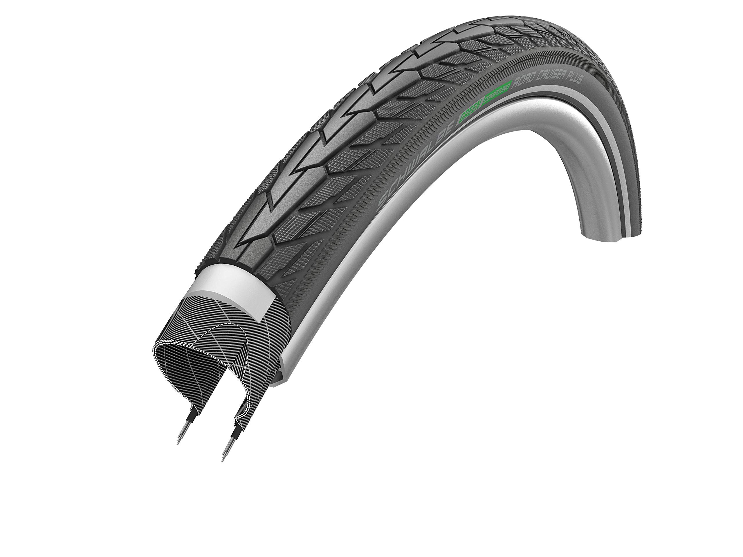 SCHWALBERoad Cruiser Plus PunctureGuard 47-406 Bicycle Tyres 20 x 1.75 Inches