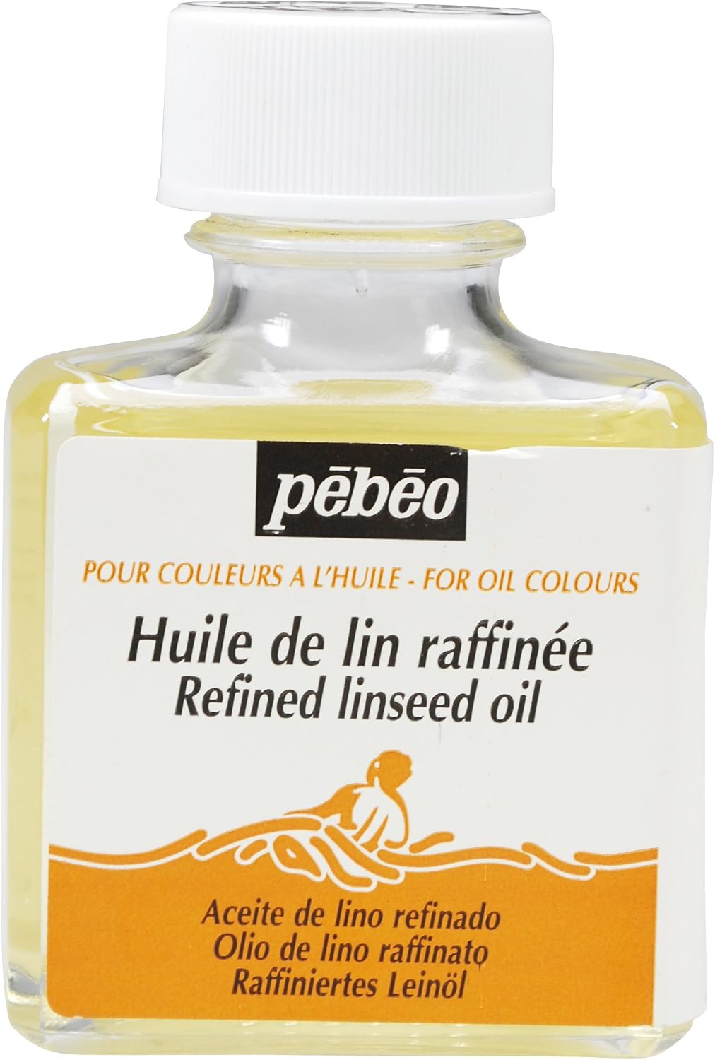 Pebeo 650101 75 ml Refined Linseed Oil, Transparent, 75 ml (Pack of 1)