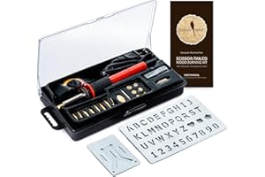 SCISSOR-TAILED Wood Burning Kit 22PCS, Adjustable Temperature Pen with 18 Tips&Accessories All in a Storage Case - Complete Gift for Mastering The Art of Pyrography