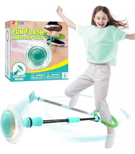 Balle à Sauter à La Cheville – Anneau Rotatif Pour Enfant, Jeu Actif Extérieur, Développe Les Jambes Et L’équilibre, Dès 3 Ans, Plusieurs Couleurs