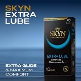 SKYN Extra Lube Condoms 10-Pack, SKYNFEEL Latex Free, Regular, 53mm Wide view 2