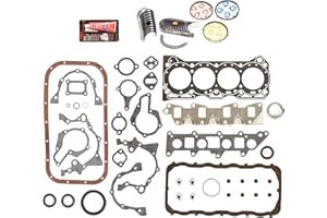 EVERGREEN PARTS AND COMPONENTS Evergreen Engine Rering Kit FSBRR8000EVE Compatible With 86-95 Suzuki Samurai Sidekick Swift 1.3 SOHC G13A Full Gasket Set, Standard Size Main Rod Bearings, Standard Size Piston Rings