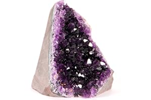 EXTREME ROCKS & FOSSILS Extreme Amethyst Cluster (2 lbs to 2.5 lbs, Deep Purple Amethyst) Feel The Power of This Uruguayan geode in Your own Personal Space. Includes 3" Selenite Wand.