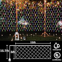 PLASUPPY Net Lights Christmas Outdoor, 360 LED 12ft