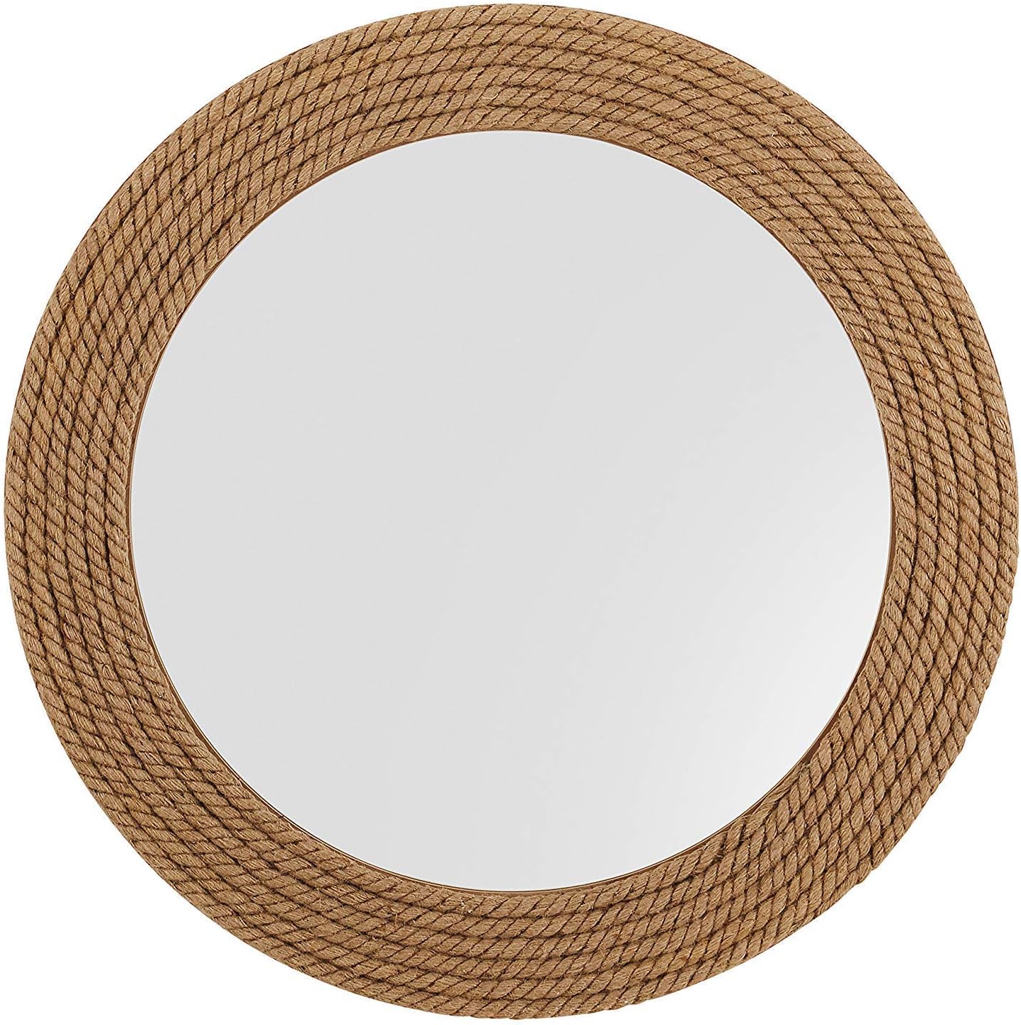 Amazon Com Bhartiya Handicrafts Wall Decor Round Decorative Hanging Rope Mirror Wall Mounted Mirrors Bathroom Mirror Home Decor Ideas Sailor S Gifts Plane Mirror 24 Inches Furniture Decor