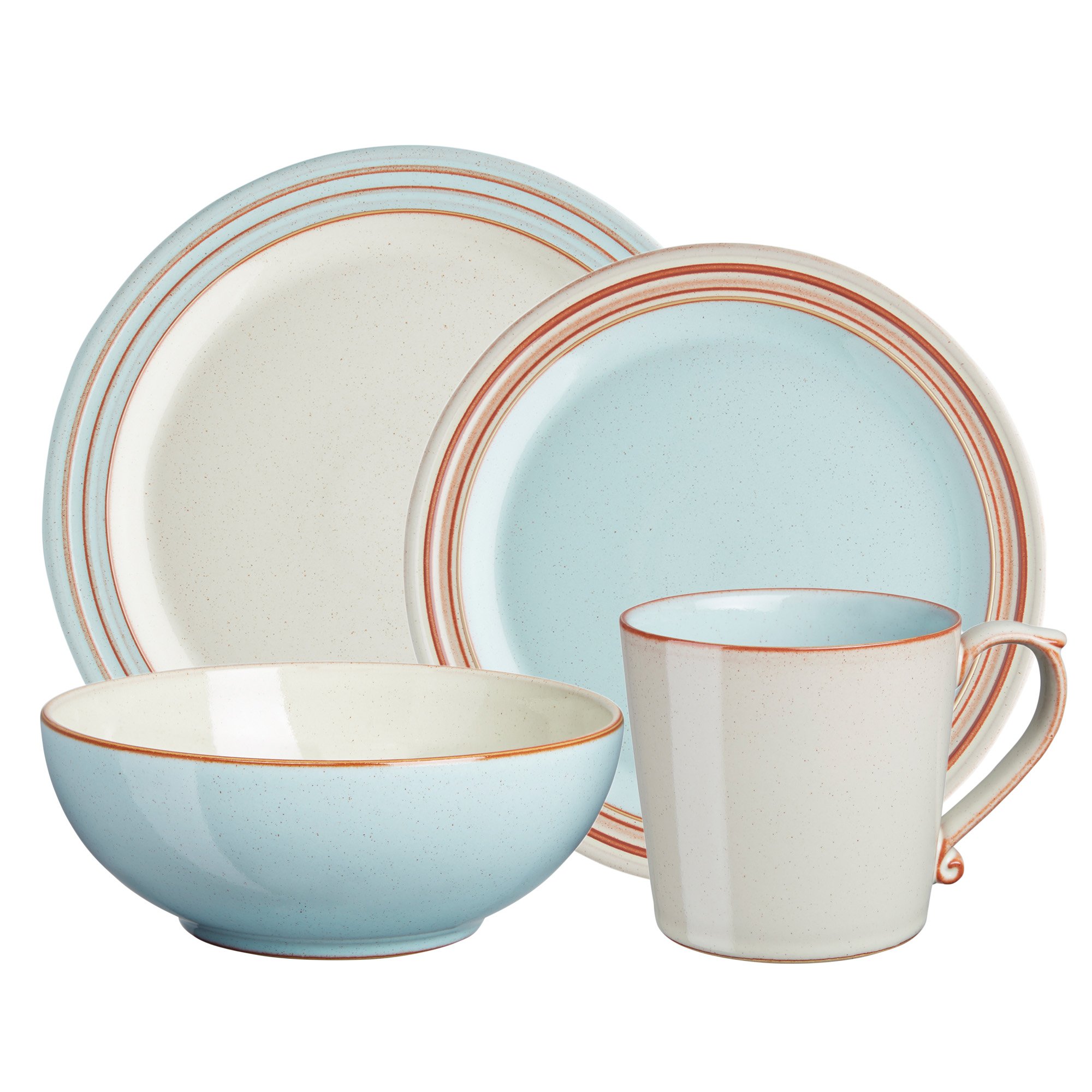 Denby USA Heritage 4 Piece Pavilion Place setting Dinnerware Set