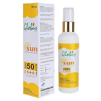 Globus Remedies SPF 50 PA Sunscreen Lotion with Fairness (100 Ml)