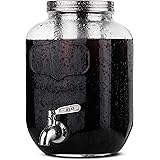 BTaT- Cold Brew Coffee Maker, 1 Gallon Mason Jars Drink Dispenser, Gallon Cold Brew Coffee Maker, Iced Tea Maker, Cold Brew C