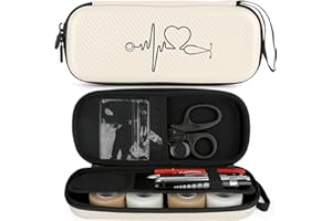 CDBXPRG Stethoscope Case for 3M Littmann,Stethoscope Carrying Case for Nurse Accessories, Hard Stethoscopes Case with Pocket Compatible for Omron/ADC/MDF Stethoscope,Gift for Nursing Students White