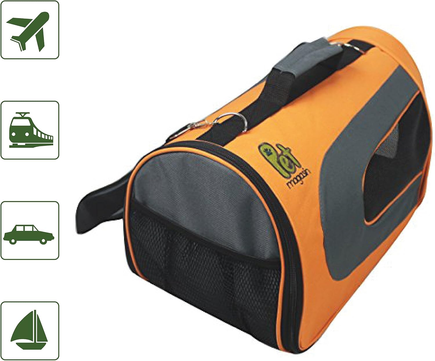 Pet Magasin Airline Approved Cat Carrier - Water Resistant, Collapsible, Soft-Sided Kennel for Cats, Small Dogs, Puppies and Small Animal