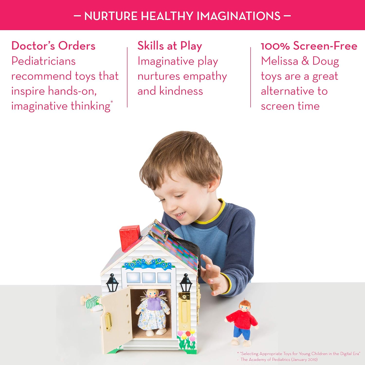 melissa and doug take along wooden doorbell dollhouse