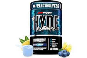 PROSUPPS Mr. Hyde Nightmare Pre Workout Powder with Caffeine & Beta Alanine - Preworkout for Intense Energy, Mental Focus & Performance - Gym & Fitness Supplements (Black N' Blueberry, 30 Servings)