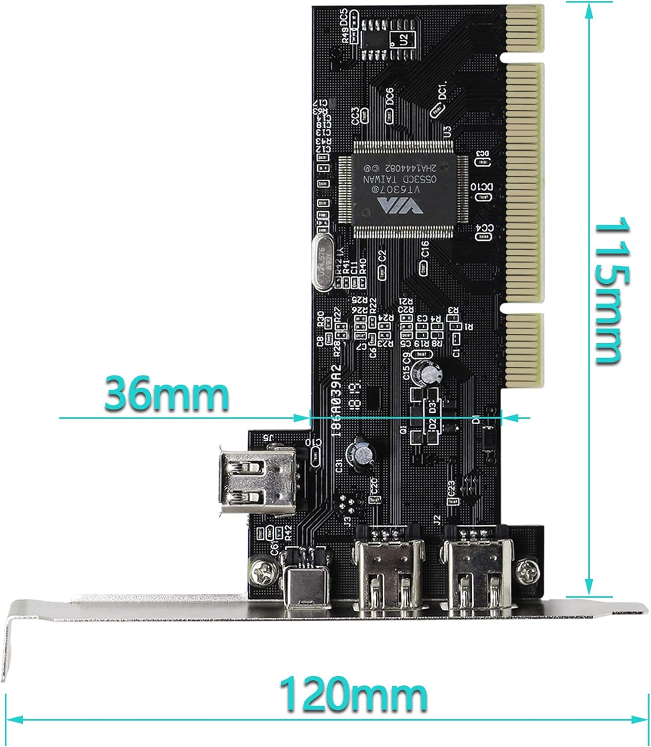 CERRXIAN 3 Port IEEE 1394 Firewire Card PCI Firewire Adapter IEEE 1394