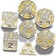 LaoChoes Role Playing Dice Set - for RPG, Dungeons & Dragons, D&D, and Other RPGs, 10-Sided Dice with D20 (White)
