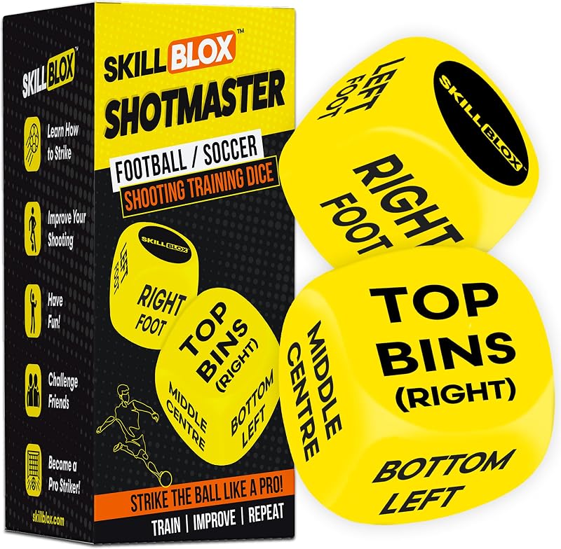 SKILL BLOX ShotMaster Football Shooting Training Dice - Kids 8–14