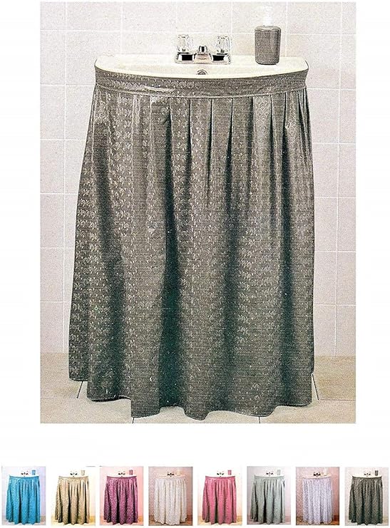 Better Home Premium Vinyl Sink Skirt Bath Vanity Cover