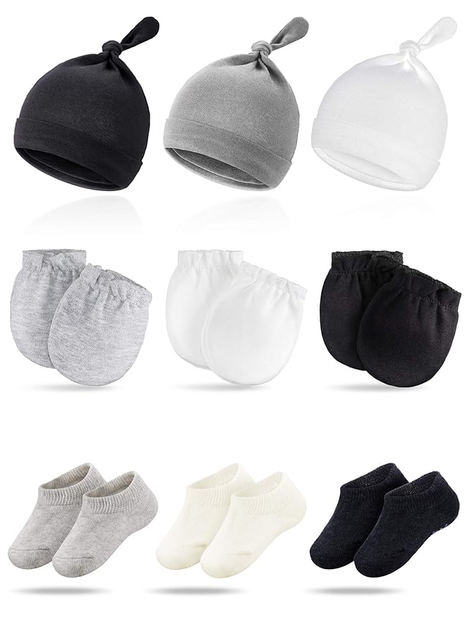 Buy Baby Hats Mittens and Socks Set, Includes 3 Pieces Cute Newborn
